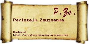 Perlstein Zsuzsanna névjegykártya